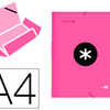 CHEMISE LIDERPAPEL ANTARTIK CARTON REMBORDÉ A4+ 3 RABATS ÉLASTIQUE COLORIS ROSE CHEMISE LIDERPAPEL ANTARTIK CARTON REMBORDÉ A4+ 3 RABATS ÉLASTIQUE COLORIS ROSE