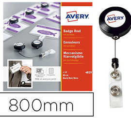 enrouleur-avery-80cm-ratractab-le-pour-badge-pince-au-dos-pour-attache-ceinture-noir-lot-10-unitas