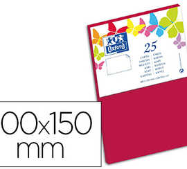 carte-oxford-v-lin-100x150mm-2-40g-coloris-rouge-tui-25u