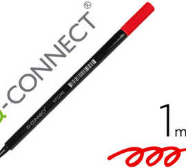 stylo-feutre-q-connect-pointe-fibre-arrondie-1mm-coloris-rouge