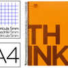 CAHIER SPIRALE LIDERPAPEL SÉRIE THINK A4 210X297MM 140F 80/M2 5X5MM 4 TROUS COIL-LOCK ORANGE, BANDES 5 COULEURS CAHIER SPIRALE LIDERPAPEL SÉRIE THINK A4 210X297MM 140F 80/M2 5X5MM 4 TROUS COIL-LOCK ORANGE, BANDES 5 COULEURS