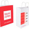 SAC KRAFT ROUGE PAPIER BLANC LISSE 90G/M2 MOTIF ROUGE PAPIER CRAYONS ANSES TORSADÉES 410X120X410MM BOÎTE DE 200 UNITÉS SAC KRAFT ROUGE PAPIER BLANC LISSE 90G/M2 MOTIF ROUGE PAPIER CRAYONS ANSES TORSADÉES 410X120X410MM BOÎTE DE 200 UNITÉS