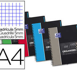 cahier-spirale-oxford-organise-r-book-optik-paper-couverture-pp-a4-160-pages-5x5mm-datachables-4-trous
