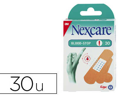 pansement-adhasif-nexcare-bloo-d-stop-compresse-non-tissae-spacial-peaux-sensibles-tres-extensible-bo-te-30-unitas