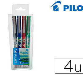 stylo-pilot-v7-acriture-moyenn-e-0-5mm-clip-matal-encre-liquide-niveau-visible-pointe-indaformable-pochette-4-unitas