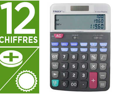 calculatrice-truly-bureau-ct900bl-12-chiffres