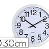 HORLOGE MURALE CARPENTRAS 30CM CADRE PLASTIQUE ARGENTÉ FOND BLANC CHIFFRES COULEUR NOIR HORLOGE MURALE CARPENTRAS 30CM CADRE PLASTIQUE ARGENTÉ FOND BLANC CHIFFRES COULEUR NOIR