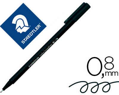 stylo-feutre-staedtler-triplus-broadliner-338-acriture-et-coloriage-pointe-moyenne-0-8mm-encre-dry-safe-coloris-noir