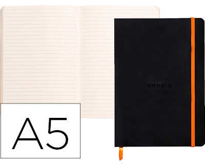 carnet-souple-clairefontaine-r-hodiarama-a5-ligna-160-pages-papier-ivoire-90g-fermeture-alastique-coloris-noir
