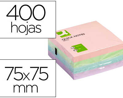 bloc-notes-q-connect-cube-quic-k-notes-75x75mm-320f-repositionnables-sans-traces-coloris-pastel