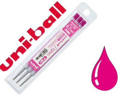 recharge-uniball-roller-signo-tsi-encre-gel-effacable-pointe-moyenne-traca-0-7mm-coloris-rose-set-3-unitas