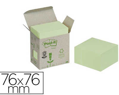cube-post-it-vert-recycl-76x76mm