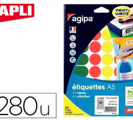 pastille-adhasive-apli-agipa-d-iametre-24mm-coloris-assortis-pochette-280-unitas