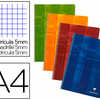 CAHIER CLAIREFONTAINE PAPIER V ALIN VELOUTA COUVERTURE PELLICULAE RELIURE INTAGRALE A4 21X29,7CM 100 PAGES 90G 5X5MM
