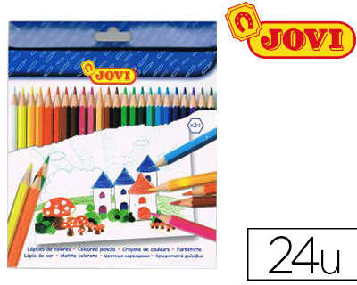 crayon-couleur-jovi-bois-hexag-onal-175mm-mine-7-5mm-couleurs-vives-atui-carton-24-unitas
