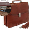 PORTE-DOCUMENTS POIGNÉE IMITAT ION CUIR 3 DÉPARTEMENTS SERRURE MÉTALLIQUE DÉTAILS ARGENTÉS 406X79X318MM MARRON PORTE-DOCUMENTS POIGNÉE IMITAT ION CUIR 3 DÉPARTEMENTS SERRURE MÉTALLIQUE DÉTAILS ARGENTÉS 406X79X318MM MARRON