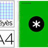 CAHIER SPIRALE LIDERPAPEL ANTA RTIK A4 240P 100G COUVERTURE REMBORDAE SAYES MICROPERFORA 5 BANDES 4 TROUS COLORIS VERT CAHIER SPIRALE LIDERPAPEL ANTA RTIK A4 240P 100G COUVERTURE REMBORDAE SAYES MICROPERFORA 5 BANDES 4 TROUS COLORIS VERT