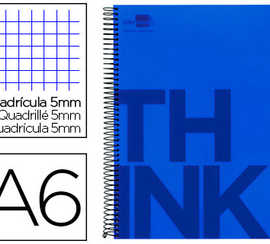 cahier-spirale-liderpapel-s-rie-think-a6-10-5x14-8cm-280-pages-80g-5x5mm-3-trous-coil-lock-bandes-4-couleurs-bleu