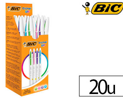 stylo-bille-bic-cristal-up-enc-re-easy-glide-pointe-1-2mm-coloris-assortis-fun-rose-violet-turquoise-vert-20-unitas