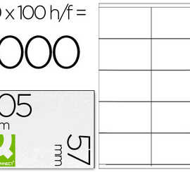 atiquette-adhasive-q-connect-1-05x57mm-coins-droits-imprimante-jet-d-encre-laser-copieur-bo-te-100-feuilles-1000-unitas