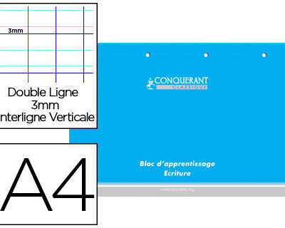 bloc-conqu-rant-a4-classique-apprentissage-criture-r-glure-maternelle-210x297mm-160-pages-90g