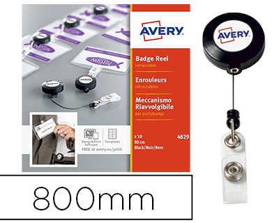 enrouleur-avery-80cm-ratractab-le-pour-badge-pince-au-dos-pour-attache-ceinture-noir-lot-10-unitas