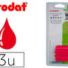 RECHARGE TAMPON TRODAT 4800/48 20/4822A/4822B/4822C/4846/4911/4911T/4951 ROUGE BLISTER 3 UNITAS