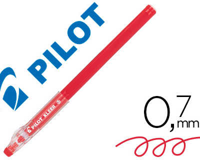 stylo-bille-pilot-kleer-encre-effacable-pointe-moyenne-coloris-rouge