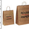 SAC ROUGE PAPIER 440X150X350MM KRAFT HAVANE 100GR PAQUET 250U