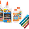 KIT STARTER ELMERS FABRICATION SLIME COLORA 2 FLACONS ET 4 POTS DE PAILLETTES - 4 KITS