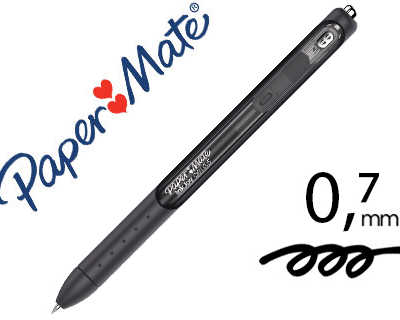 stylo-bille-paper-mate-inkjoy-gel-ratractable-acriture-moyenne-0-3mm-encre-douce-grip-coloris-noir