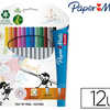 FEUTRE COLORIAGE PAPER MATE TR ACER ÉCRIRE DESSINER ENCRE LAVABLE CAPUCHON VENTILÉ POINTE FINE POCHETTE 12U