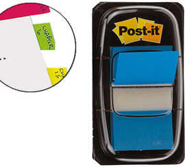 marque-pages-post-it-standard-index-25x44mm-50f-coloris-bleu