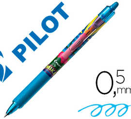 roller-pilot-frixion-ball-clicker-0-7-mika-dition-limit-e-bougie-criture-moyenne-0-5mm-encre-turquoise-effa-able