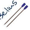 RECHARGE BILLE BELIUS POINTE MOYENNE ENCRE COULEUR BLEU POUR STYLO TIRANA BOÎTE 2 UNITÉS RECHARGE BILLE BELIUS POINTE MOYENNE ENCRE COULEUR BLEU POUR STYLO TIRANA BOÎTE 2 UNITÉS