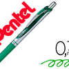 ROLLER PENTEL ENERGEL RATRACTA BLE POINTE MATAL FINE 0.5MM RECHARGEABLE CLIP MATAL COLORIS VERT