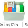 MASKING TAPE OZ INTERNATIONAL BASICS 15MMX10M COLORIS ASSORTIS COFFRET DE 5 ROULEAUX