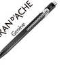STYLO-BILLE CARAN D'ACHE 849 M ETAL LINE ALIMINIUM BOUTON POUSSOIR CHROMÉ BRILLANT NOIR ENCRE BLEUE POINTE MOYENNE STYLO-BILLE CARAN D'ACHE 849 M ETAL LINE ALIMINIUM BOUTON POUSSOIR CHROMÉ BRILLANT NOIR ENCRE BLEUE POINTE MOYENNE