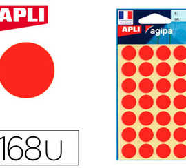 pastille-adhasive-apli-agipa-d-iametre-15mm-coloris-rouge-pochette-168-unitas