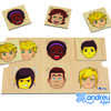 PUZZLE ANDREUTOYS EN BOIS EXPRESSIONS FACIALES 4 MODÈLES 24 PIÈCES 22,6X19X4,5CM PUZZLE ANDREUTOYS EN BOIS EXPRESSIONS FACIALES 4 MODÈLES 24 PIÈCES 22,6X19X4,5CM