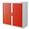 ARMOIRE PAPERFLOW EASYOFFICE 2 TABLETTES CHARGE 75KG STRUCTURE BLANCHE RIDEAUX 104X110X41,5CM COLORIS BLANC/ROUGE ARMOIRE PAPERFLOW EASYOFFICE 2 TABLETTES CHARGE 75KG STRUCTURE BLANCHE RIDEAUX 104X110X41,5CM COLORIS BLANC/ROUGE