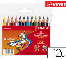 crayon-couleur-stabilo-trio-co-urt-bois-triangulaire-85mm-mine-large-souple-4mm-coloriage-rapide-pochette-12u