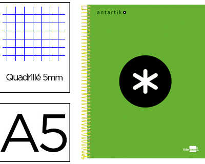 cahier-spirale-antartik-a5-perfor-couverture-polypropyl-ne-100g-5x5mm-vert