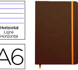 carnet-rhodia-webnotebook-a6-9-x14cm-couverture-simili-cuir-taupe-192-pages-90g-ligna-alastique-marque-page-orange