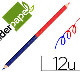 crayon-graphite-liderpapel-bic-olore-bleu-rouge-mine-moyenne-ultra-rasistante-bois-grande-qualita