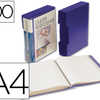 PROTÈGE-DOCUMENTS LIDERPAPEL P OLYPROPYLÈNE PRÉSENTATION KANGOUROU 100 POCHETTES A4 210X297MM DOS 60MM COLORIS BLEU