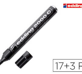 marqueur-edding-permanent-e200-0c-pointe-ogive-traca-1-5-3mm-corps-aluminium-coloris-noir-pack-17-unitas-3-gratuits