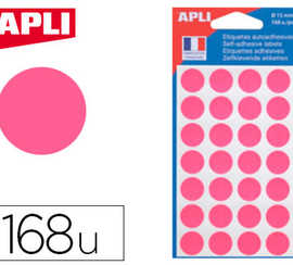 pastille-adhasive-apli-agipa-d-iametre-15mm-permanente-coloris-rose-pochette-168-unitas