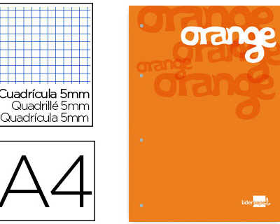 bloc-cours-liderpapel-feuilles-encoll-es-a4-210x297mm-quadrillage-5mm-papier-100g-m2-4-trous-100f-coloris-orange