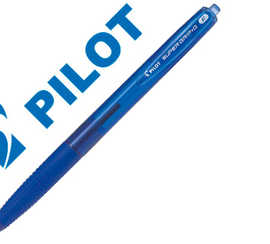 stylo-bille-pilot-super-grip-g-r-tractable-pointe-fine-coloris-bleu